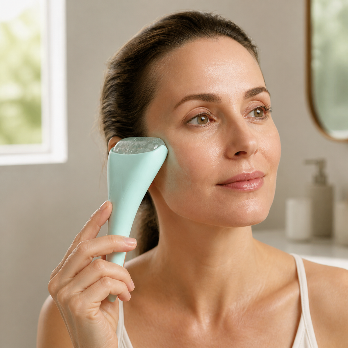 Cooling Ice Facial Roller – Reusable De-Puffing Face Massager