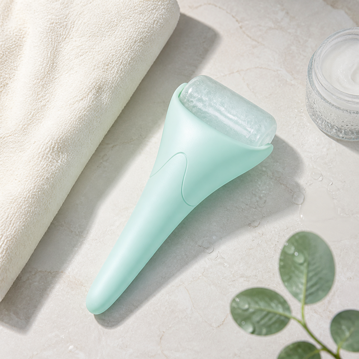 Cooling Ice Facial Roller – Reusable De-Puffing Face Massager